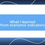 What I learned from economic indicators